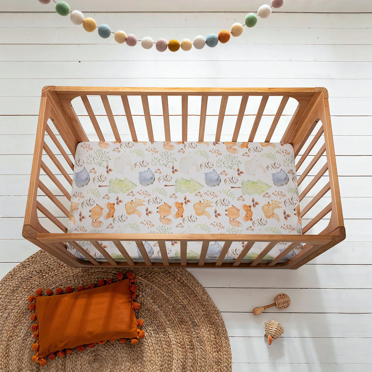 COCOON Fitted Cot Sheet – Forest Friends - Image 4